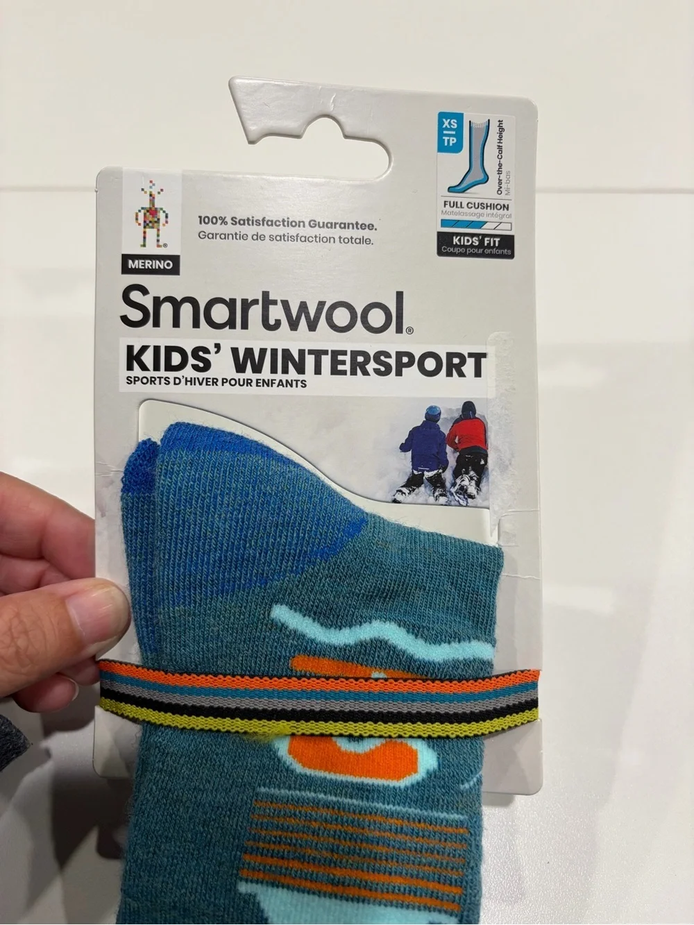 SmartWool Kids XS Wintersport Pattern Ski Socks Over the Calf Snow NWT Green